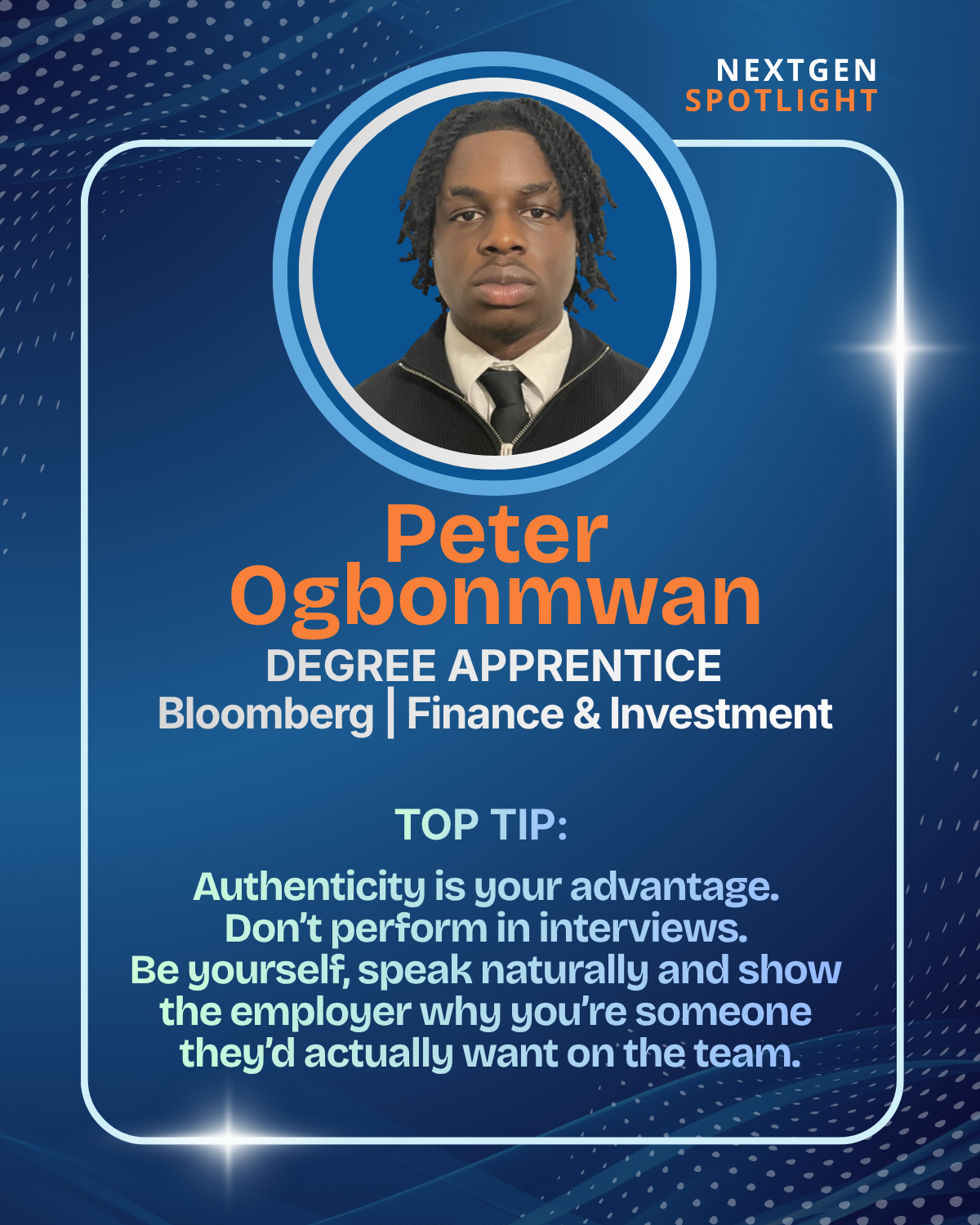 NextGen Spotlight Peter Ogbonmwan